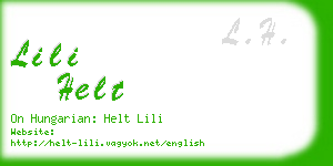 lili helt business card